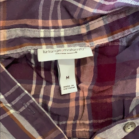 Plaid maternity shirt - Picture 3 of 4